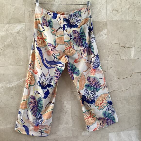 Anthropologie x Sarah Gordon, Colette Wide Leg Crop Pants - Size 30 - Resortwear - Picture 7 of 10
